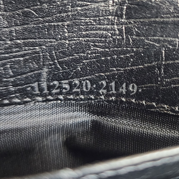 GUCCI Monogrammed Wallet with Bamboo Closure in Black I Size 7' X 3.5' inch - Picture 13 of 15